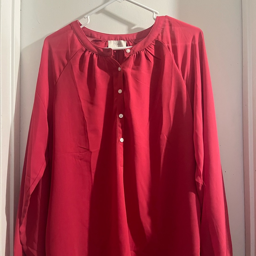 Elegant Sheer Hot Pink Women's Top